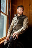 men's gray layering vest