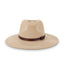 soft cream color womens fedora hat with leather band designed by DECOY