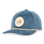 Blue Retro Corduroy Rope Hat shown from front angle, featuring classic rope detail and vintage outdoor style