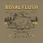 Graphic design of English Setters and pheasants flushing, printed on Royal Flush hunting t-shirt by Decoy