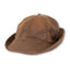Front view of Waxed Canvas Jones Hat in brown