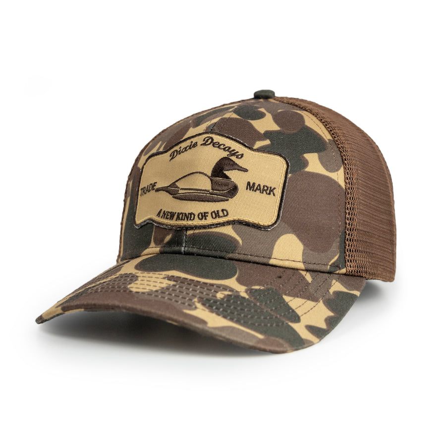 Dixie Cupped Old School Camo Goat Rope Hat