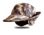 FrogSkin Camo Jones Hat featuring waterproof DWR-treated polyester, fleece-lined ear flaps, and historically correct camo for duck hunting, side angle